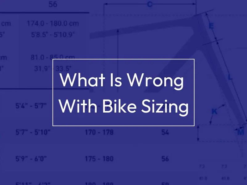 Geometry chart of a road bike with lots of measurements
