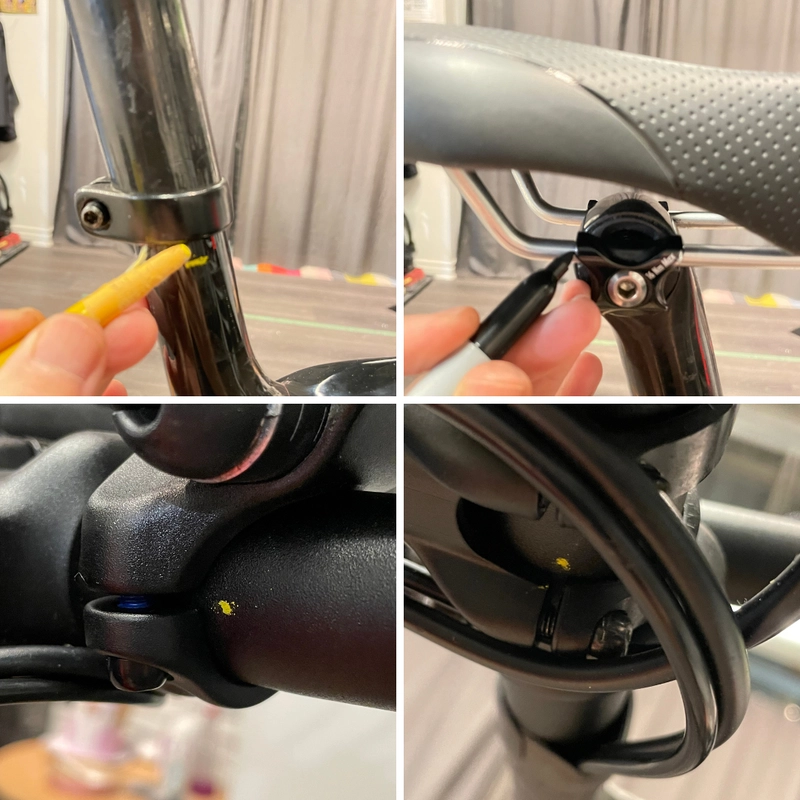 Road bike for triathlon measurements and setup