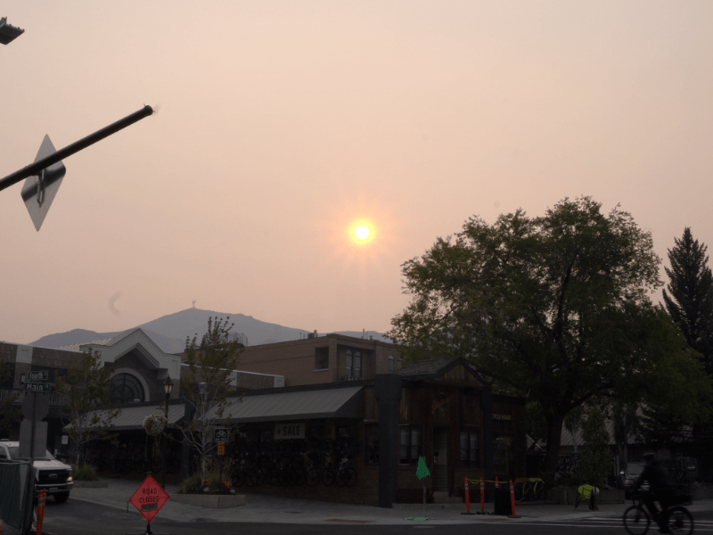 Smoke coverage through Ketchum, Idaho