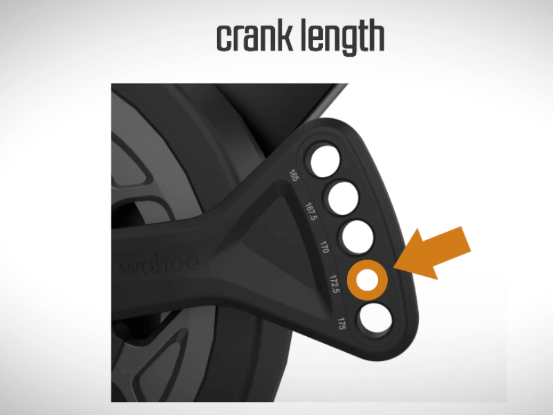 Wahoo Kickr bike crank length options