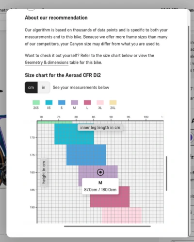 3 Things to Help You Buy the Right Size Bike - MyVeloFit Sizing chart that includes inseam is a bit better, but still missing a lot of information.