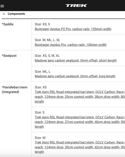 3 Things to Help You Buy the Right Size Bike - MyVeloFit Component sizes change throughout different bike sizes.