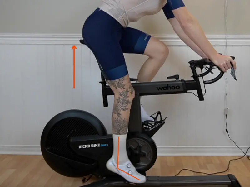 Reaching Through Toes Saddle High part of ankling cycling blog post